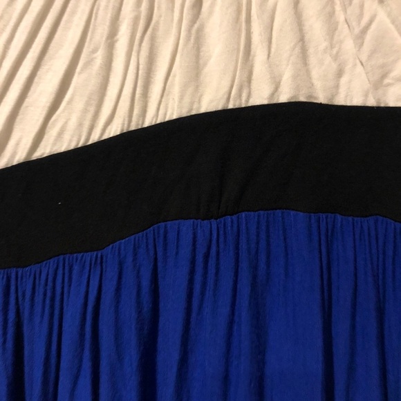 Aqua color block dress L - Picture 3 of 4